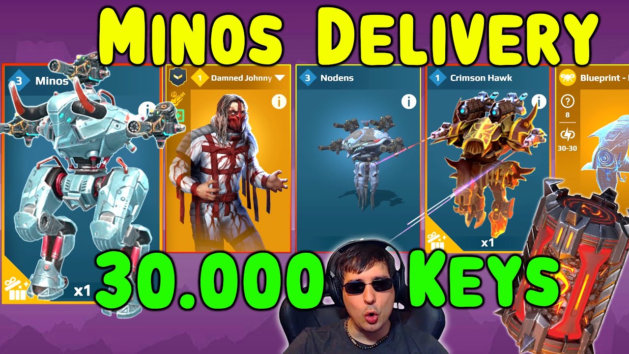 MINOS DELIVERY 30,000 Keys Special Box Opening War Robots Gameplay WR