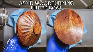 ASMR Woodturning: From rough blank to carved heirloom - no talking workshop craftsmanship