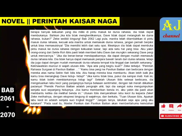 NOVEL || Perintah Kaisar Naga || Bab 2061-2070 class=