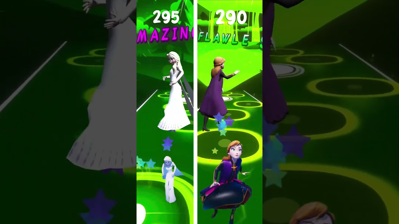 FROZEN 3 Elsa Vs Anna - Tiles Hop EDM Rush!