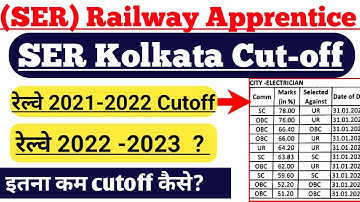 South Eastern Railway Apprentice cutoff 2021-2022 | SER Kolkata Apprentice cutoff 2022-2023
