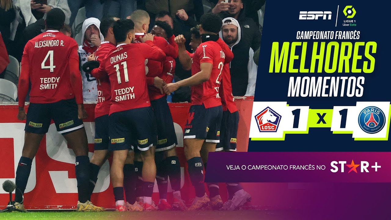 PSG TOMA GOL NO ÚLTIMO LANCE, DÁ VEXAME e só empata com Lille I Melhores Momentos