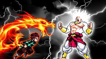 Tanjiro HK V2 OP (New) VS Limit Break Broly SSJ4 OP in Jump Force Mugen