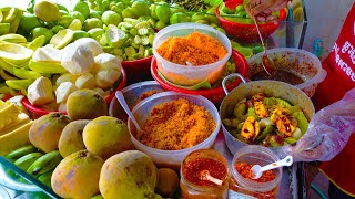 You will be Mouth-Watering !!! Making MJU KRALOK, Super Spicy Fruit Salad | Cambodian Street Food