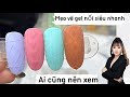 Cách vẽ Hoạ Tiết Len Nổi siêu đẹp, siêu nhanh - bằng bột | Kelly nail