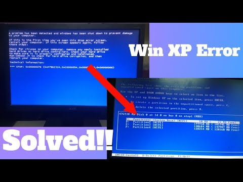 BSOD while installing Windows XP Solved!!
