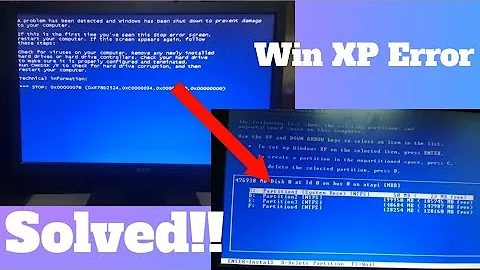 BSOD while installing Windows XP Solved!!