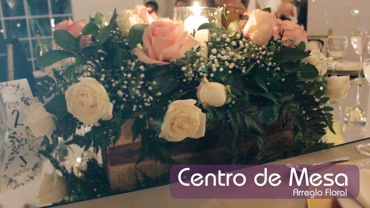 Como hacer un CENTRO DE MESA con ? FLORES NATURALES para BODAS ? - YouTube