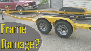 Boat Trailer Fender Removal and Frame Straightening