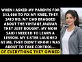 When I Asked My Parents For $12,000 For Knee Surgery, They Said No. My Dad Boasted…