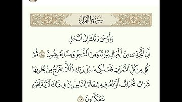 سورة النحل - الآية (٦٨) - (٦٩)