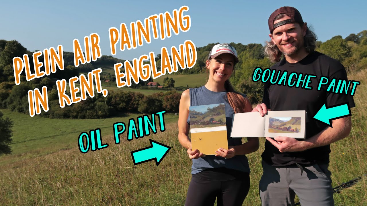 Plein Air Painting with Gouache and Oil Paint in Kent England