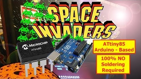 "Watch This Space (Invader)"! ATtiny85 Arduino - Based a 100% NO Soldering Required Homemade Console