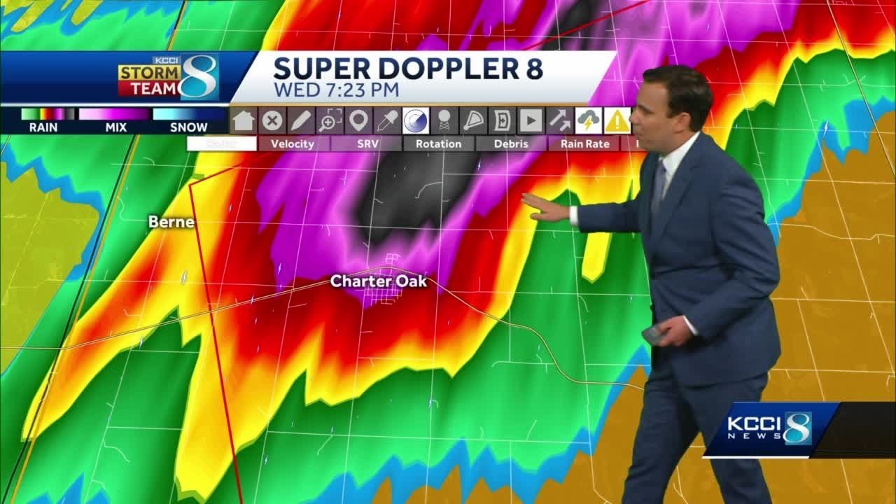 Tracking severe weather in Crawford County, Pottawattamie County YouTube