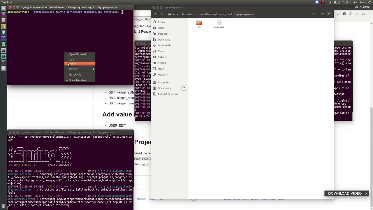 Demo Using SSO spring boot angular 2 - YouTube