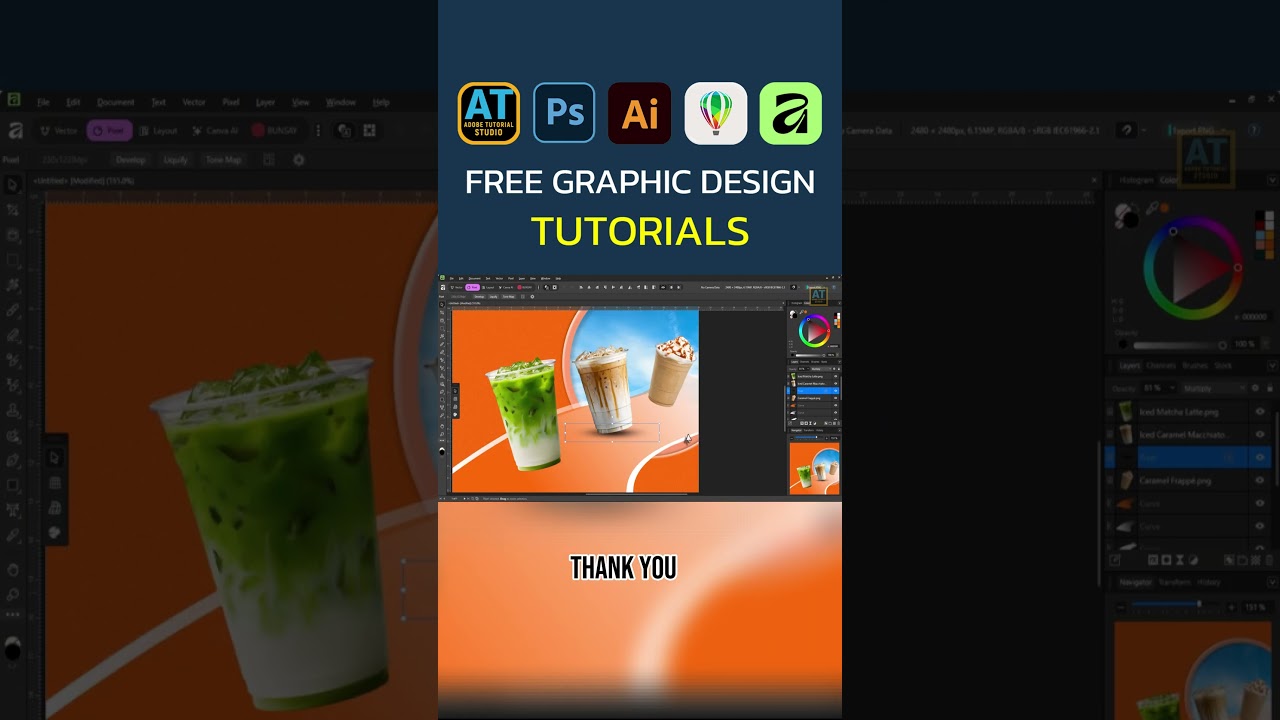 Рекламный постер в Affinity Designer 2025