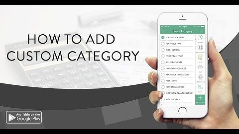How to add custom category in mExpense app