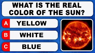 What Color Is The Sun and Other General Knowledge Questions | Trivia Quiz Game Round 12 screenshot 4