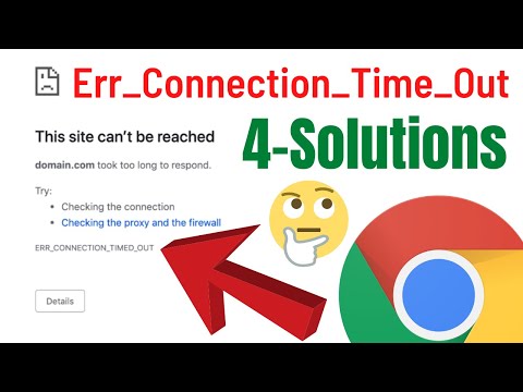 How To Fix Err_Connection_Timed_Out Error On Google Chrome | Fix "This Site Can't Be Reached Problem