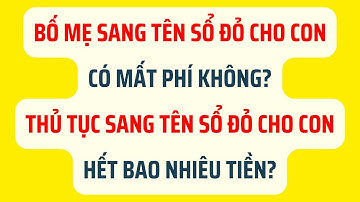Bố Mẹ Sang Tên Sổ Đỏ Cho Con Có Mất Phí Không? Hết Bao Nhiêu Tiền? - Luật Đất Đai 2025