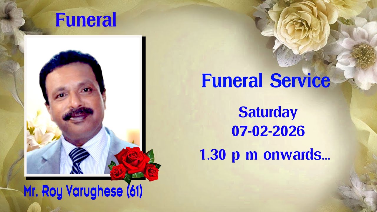 Funeral Service of Mr. Roy Varughese (61) - YouTube