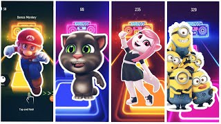 Tiles hop game, Talking Tom  vs Angela vs Rumi vs Mario #113 screenshot 5