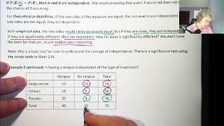 Stat 243 Module 3 Video 4 Independence Test - Conditional Test