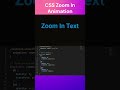 CSS Zoom-In Animation