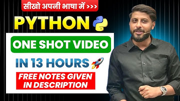 PYTHON 2026 | Tutorial for Beginners | One SHOT Basic to Advanced | HINDI BY VIKAS SINGH
