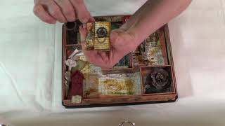 Tic Tac Toe Discarded Ephemera Shadow Box