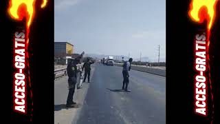 Así fue la liberación de vías en la carretera Panamericana Norte, policías mostraron felicidad