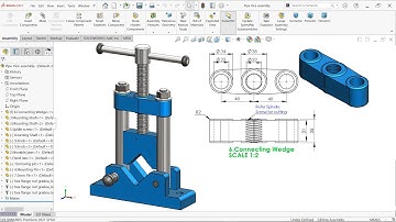 Design of Pipe Vice in Solidworks 6.Connecting Wedge