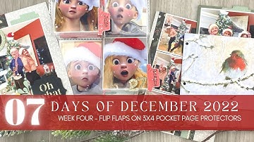 December Daily | Adding Flip Flaps on 3x4 Page Protectors | Week 04