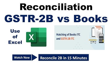 GSTR-2B Vs Books Reconciliation | GSTR 2B Reconciliation with Purchase | Reco with Excel