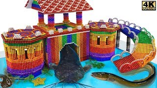 DIY - How To Build Castle Catfish Eel House From Magnetic Balls ( Satisfying ) | Manget Satisfying