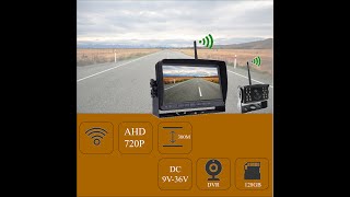 Truck Wireless Monitor Camera Bus Reversing Camera Safety Recorder System 7 Inch AHD Digital Mirror