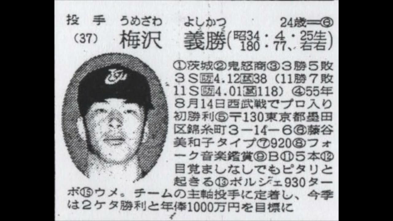 1983年 ロッテオリオンズ「選手名鑑」 YouTube