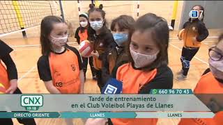 Tarde de entrenamiento en el Club Voleibol Playas de Llanes