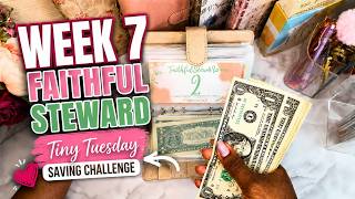 Tiny Tuesdays Savings Challenge Envelopes, Faithful Steward week 7 #cashstuffing