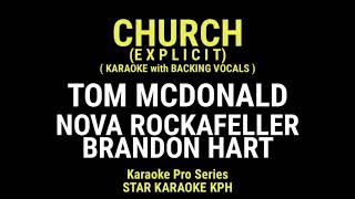 Tom Mcdonald - Church (Feat. Nova Rockafeller and Brandon Hart) KARAOKE with BACKING VOCALS