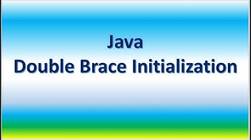 Java Double Brace Initialization