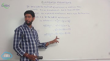 Quadratic expressions, equations in one variable || Theorems 1 || Disk Telangana