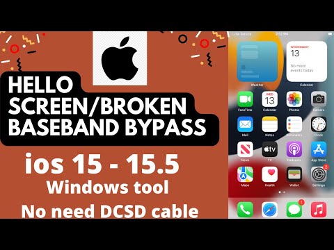 NEW WINDOWS TOOL  ICLOUD BYPASS iOS 15 (HELLO SCREEN/BROKEN BASEBAND) NO jailbreak AND NO DCSD CABLE