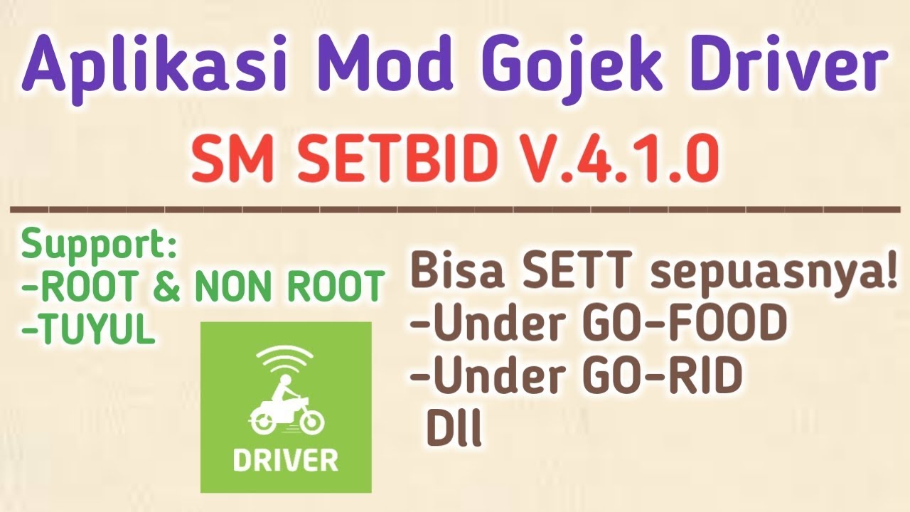 Mod Gojek 4.1.0 SM SETBID 🔥 Bisa sett khusus Gofood