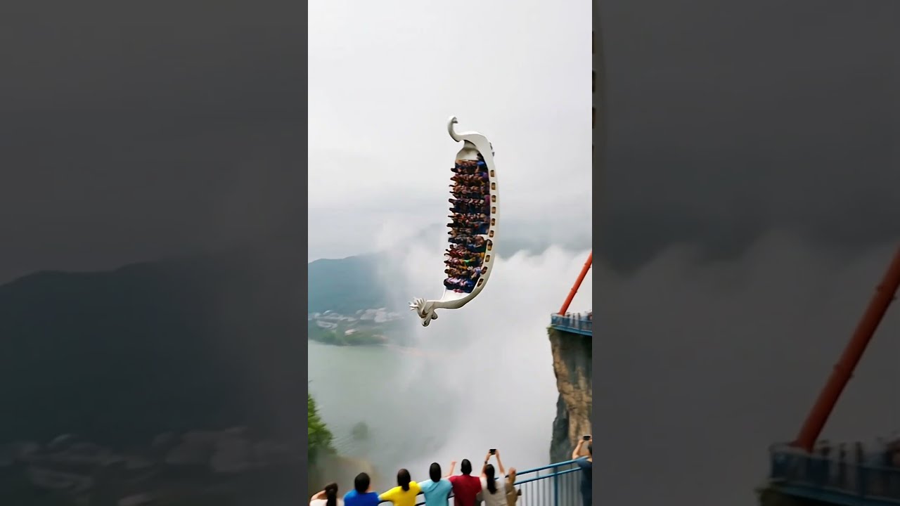 Cliffside Tourist Platform Topples And Falls Down The Slope 