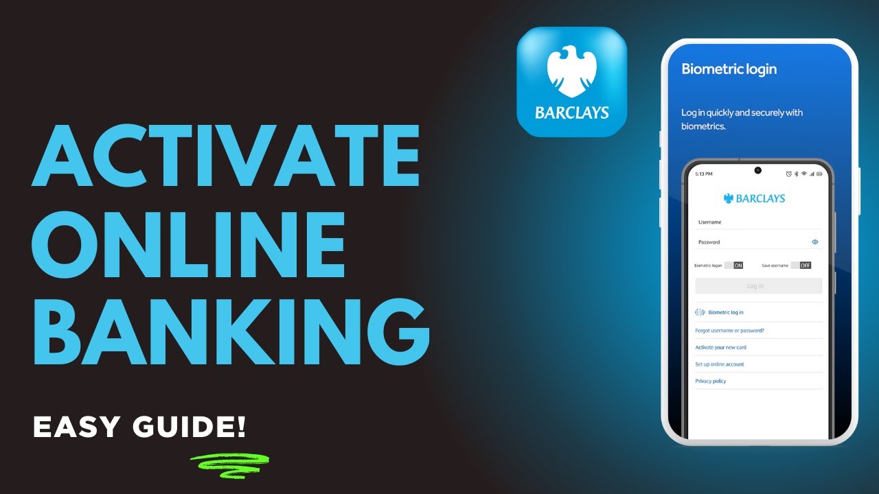How to Activate Barclays Online Banking - YouTube