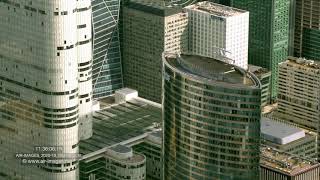 Aerial Footage / The tower EDF in the business district of Paris La Défense / Area &quot;Arche Sud&quot;