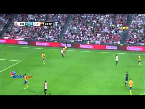 اهداف مباراة أتلتيك بيلباو 4 0 برشلونة كأس السوبر الأسباني 2015 8 14