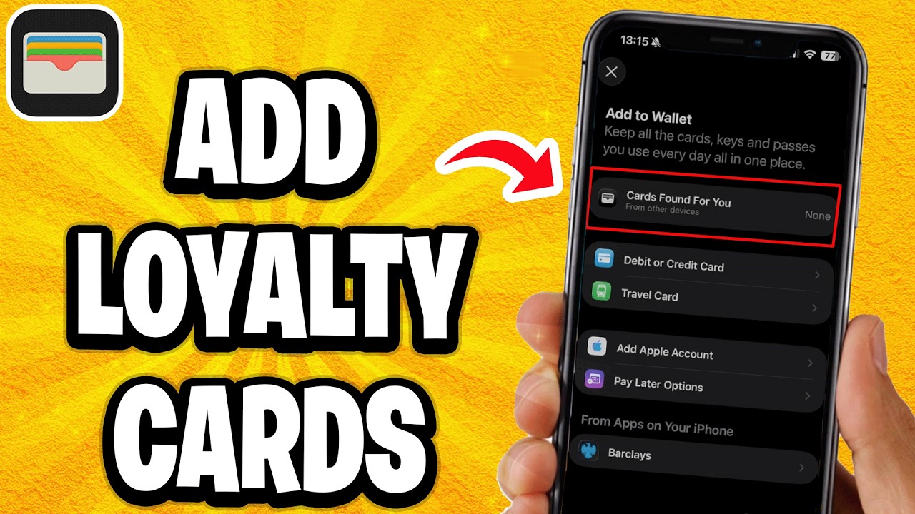 How To Add Loyalty Cards To Apple Wallet - YouTube