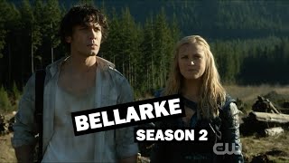 the 100 - all bellarke scenes / season 2